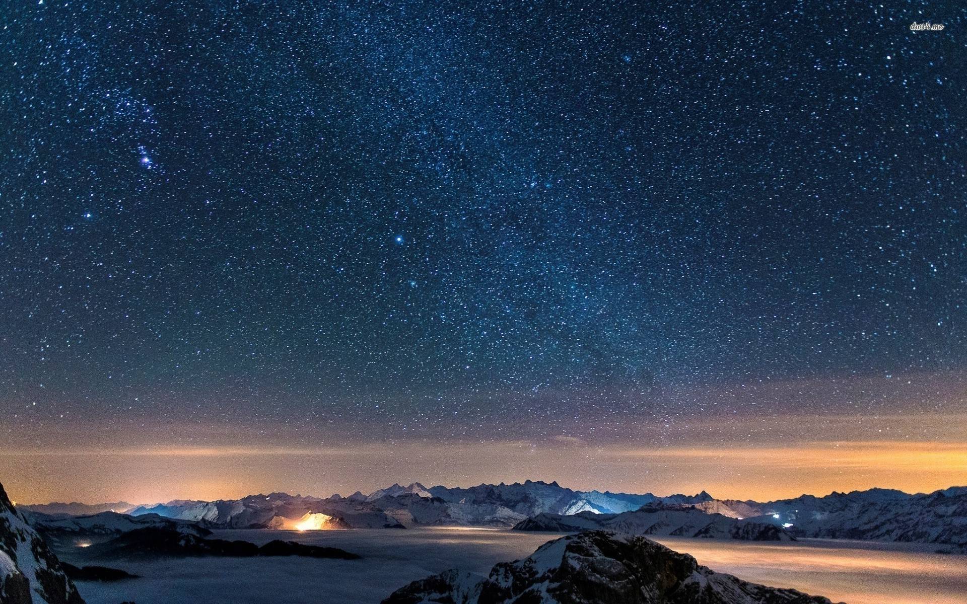 Starry night sky